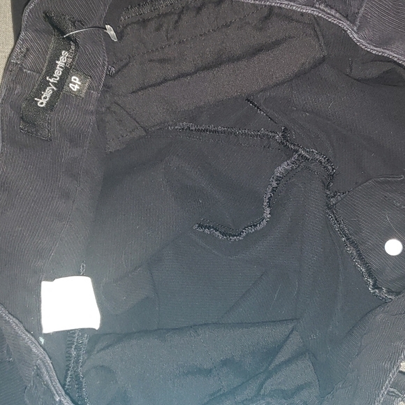 Daisy Fuentes cargo capri sz 4p black fabric button pants cinch bottom - Picture 8 of 14